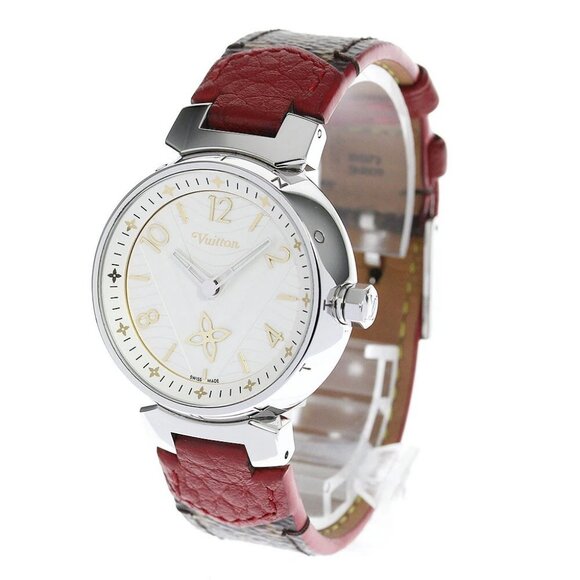 Louis Vuitton LOUIS VUITTON QA092 Tambour New Wave MM Small  LOUIS VUITTON Tambour New Wave MM QA092 Small seconds Quartz Boy\'s Watch_819501